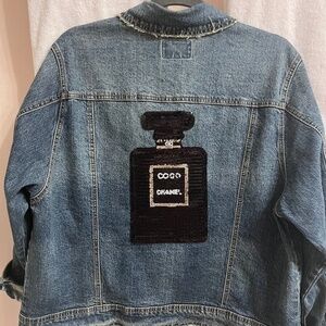 Coco Chanel Embellished Universal Threads Jean Jacket